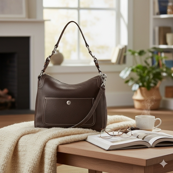 Coach Brown Pebbled Leather Chelsea
